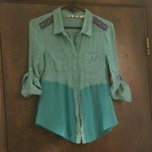 Green blouse